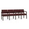 Lesro Lenox Wood 4 Seat Tandem Seating Wood Frame, Mocha, RF Nebbiolo Upholstery LW4103 - alternate 1